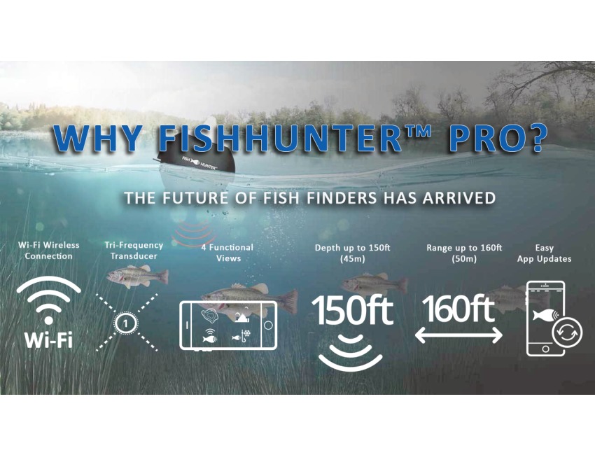 Lowrance Fish Hunter PRO Castable fish finder Display on Android or